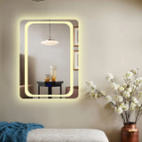 Triple LED Flat Wall Mirror With Radiant LED Lights Anti - Fog