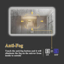 PureLite Aluminium Framed Led Mirror Color Dimmable Light, Defogger