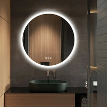 Bungalow Mercer LED-Round-Bathroom-Mirror/ LED-Mirror/ Defogging/ Dimmable/ Color Adjustable