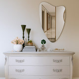 Asymmetrical Frameless Wall Mirror-Modern Asymmetric Mirror for Bathroom Vanity or Living Room 22x36 inch