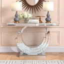 Glass Top Console Table