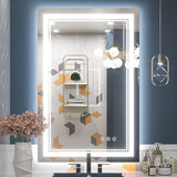 Bungalow Mercer LED Bathroom Mirror with Frontlit and Backlit, 3 Colors Temperature &amp; Dimmable Light