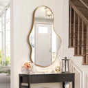 Asymmetrical wavy Metal Wall Mirror