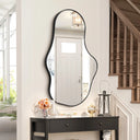 Asymmetrical wavy Metal Wall Mirror