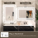 Impera Led Mirror Three Color Dimmable Light, Defogger