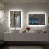 Bungalow Mercer Simple &amp; Modern Back LED Lighted Anti-Fog Bathroom/Vanity Mirror