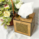 Golden Crystal Diamond Mirror Tissue Box