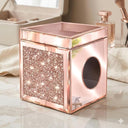 Rose Gold Tissue Box and Makeup Holder