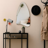 Asymmetrical Frameless Wall Mirror-Modern Asymmetric Mirror for Bathroom Vanity or Living Room 22x36 inch