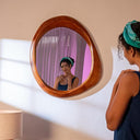 Round Asymmetric 3D Wall Mirror