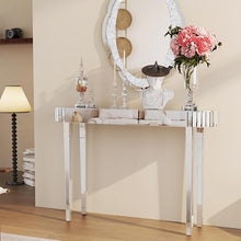 Velora Modern Mirrored Console Table – Glam Accent Table with Beveled Glass Finish for Living Room or Entryway 48Lx13Dx30H inch