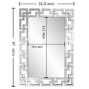 Crystal Grid Wall Mirror