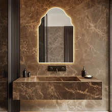 BUNGALOW MERCER - Arched LED Bathroom Mirror with Warm Backlight – Decorative Modern Wall Mirror for Elegant Interiors (60 X38cm)