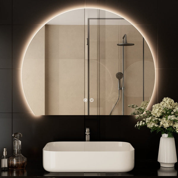 Arto Arch Lighted Backlit Bathroom Vanity Mirror Anti-Fog | Dimmable | 3-Color Adjustable LED Wall Mirror