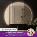 Arto Arch Led Mirror Three Color Dimmable Light, Defogger