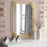 Contemporary Metal wall Mirror- Chic Design For Bedroom And Living Room 40'' x 30''
