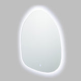 Asymmetrical Accent LED Wall Mirror with Back-lit Tripe LED Lights