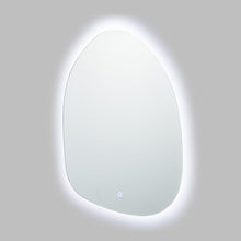Asymmetrical Accent LED Wall Mirror with Back-lit Tripe LED Lights