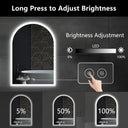 Zelora Led Mirror Three Color Dimmable Light, Defogger