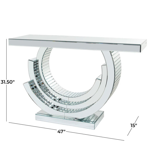 Multi- Purpose Console Table - Elegant  Stunning Geometry Design For Bedroom ,Living Room, and Bathroom 31.34'' H X 45.27'' W X 15.6'' D