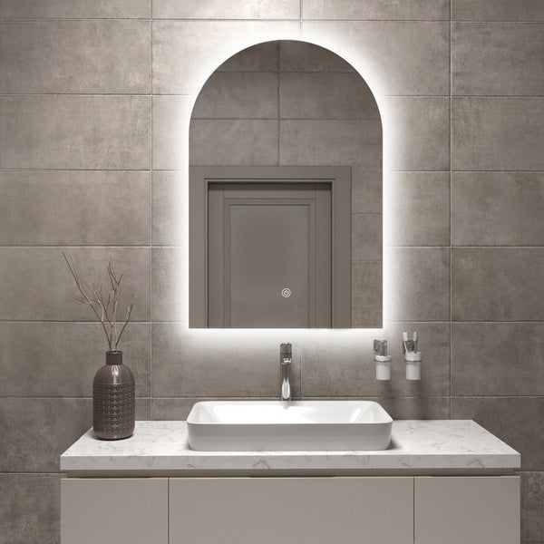 Chrystal LED Backlit Frameless Lighted Bathroom Vanity Mirror for Wall With Triple LED