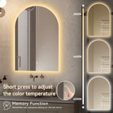 Chrystal LED Backlit Frameless Lighted Bathroom Vanity Mirror for Wall With Triple LED