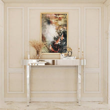 Velora Modern Mirrored Console Table – Glam Accent Table with Beveled Glass Finish for Living Room or Entryway 48Lx13Dx30H inch