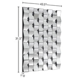 3D Statement Wall Mirror - Contemporary Style For Bedroom And Living Room 31x43inch