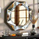 Octagonal wall mirror