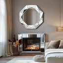 Octagonal wall mirror