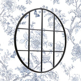 Decorative Window Design Round Metal Wall Mirror - Perfect For Bedrom And Living room Décor