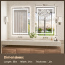 Majesta Led Mirror Three Color Dimmable Light, Defogger