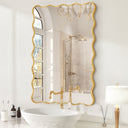 Wavy Metal Wall Mirror