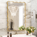 Wavy Metal Wall Mirror