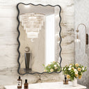 Wavy Metal Wall Mirror