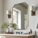 Scalloped Metal Wall Mirror