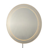 Round Backlit LED Wall Mirror with Triple LED Lights Anti Fog