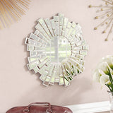 Modern & Contemporary Round Accent Wall Mirror Durable Engineered  Frame