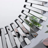 Modern & Contemporary Round Beveled Wall Mirror Silver Mirror