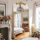 Ornately Carved Domed Full Length Mirror