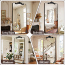 Ornately Carved Domed Full Length Mirror