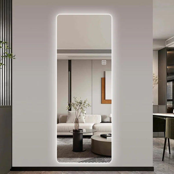 Bungalow mercer Rectangle LED Wall Mirror Full Length Mirror, Anti- fog , Wall mounted 3- color led led mirror
