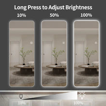 Bungalow mercer Rectangle LED Wall Mirror Full Length Mirror, Anti- fog , Wall mounted 3- color led led mirror