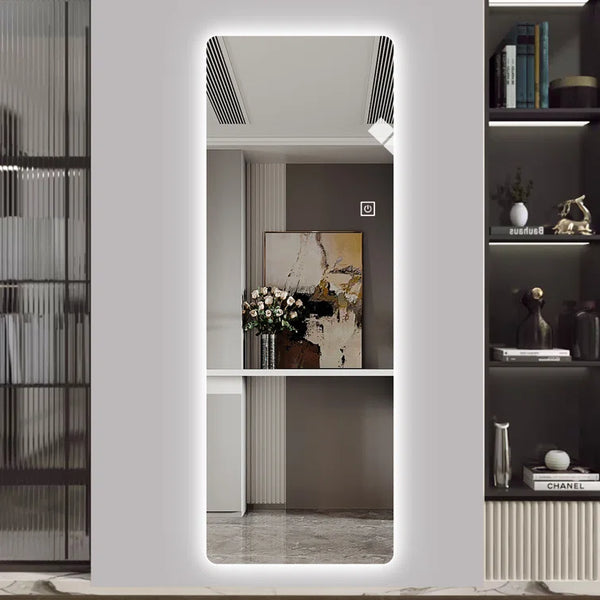 Bungalow mercer Rectangle LED Wall Mirror Full Length Mirror, Anti- fog , Wall mounted 3- color led led mirror