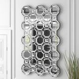 3D Geometric Wall Mirror - Modern Décor For Bedroom And Living Room 75x43inch