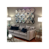 3D Geometric Wall Mirror - Modern Décor For Bedroom And Living Room 75x43inch
