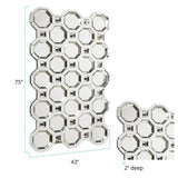 3D Geometric Wall Mirror - Modern Décor For Bedroom And Living Room 75x43inch