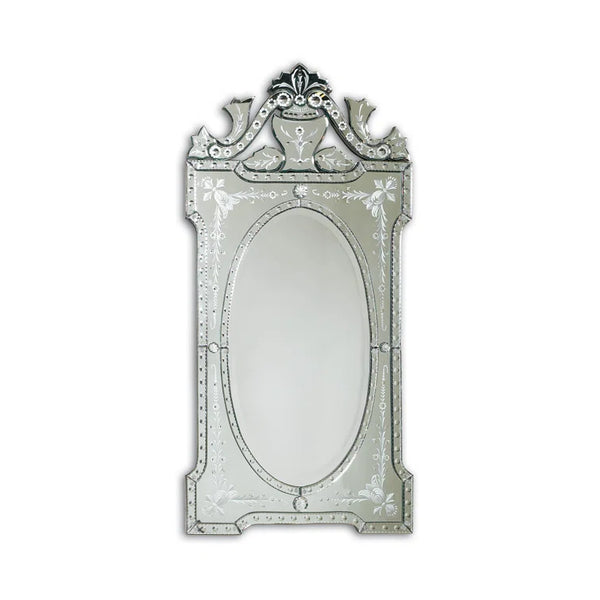 San Polo Glass Flat Wall Venetian Mirror 24L X 36W bedrooms, living rooms, or hallways
