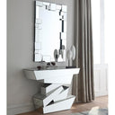 BUNGALOW MERCER "Metro Luxe Geometric Beveled Silver Wall Mirror Modern Rectangle Mirror for Living Room, Bedroom & Entryway Decor 32x48''