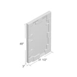 BUNGALOW MERCER "Metro Luxe Geometric Beveled Silver Wall Mirror Modern Rectangle Mirror for Living Room, Bedroom & Entryway Decor 32x48''